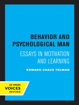 cover image of Behavior and Psychological Man
